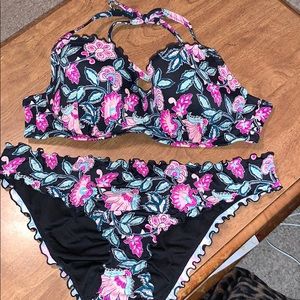 Black/Floral Bikini